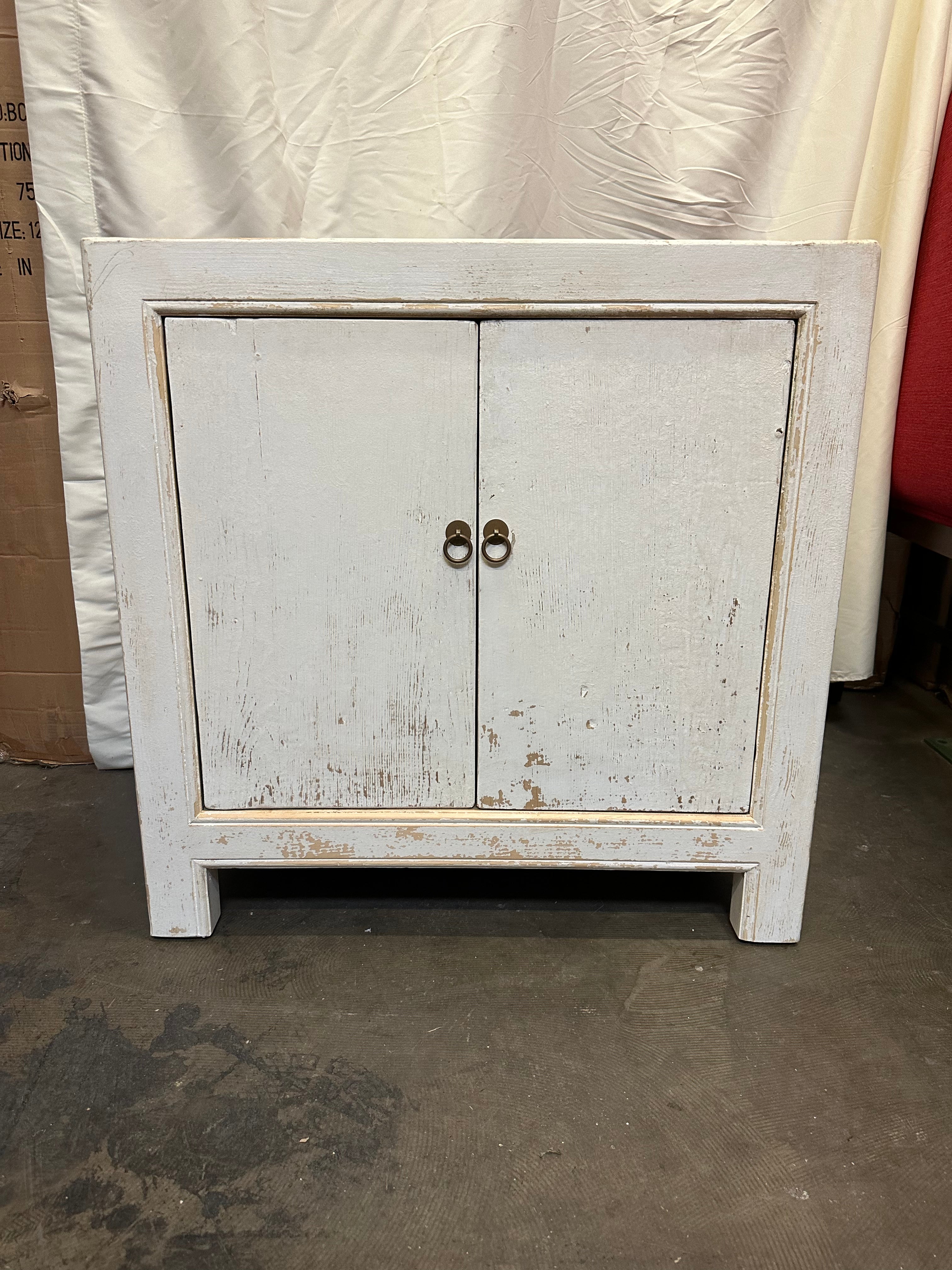 Handmade vintage White Cabinet 34X18X34H