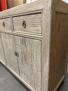 63" Long Four Drawers Sideboard Weathered Neutral