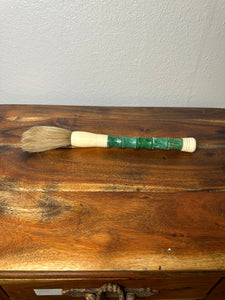 Approx. 13" Neutral Green Jade Bamboo-shaped Calligraphy Brush