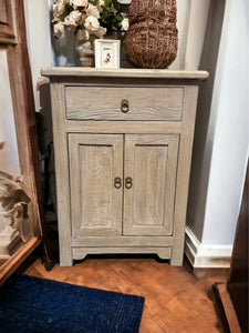 Handmade Natural Weathered One Drawer Cabinet ( Bedside cabinet ) 26x16x33