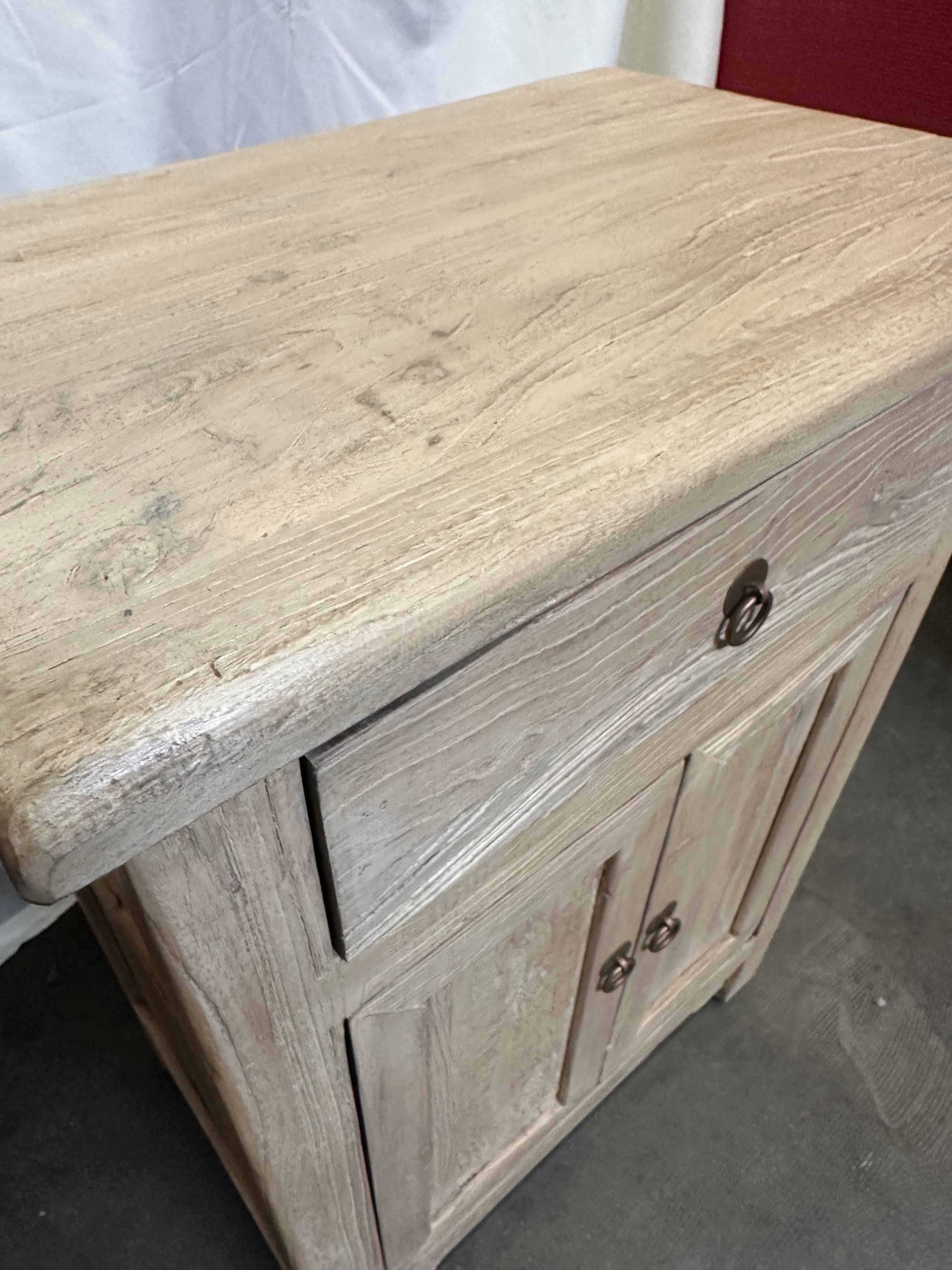 Handmade Natural Weathered One Drawer Cabinet ( Bedside cabinet ) 26x16x33