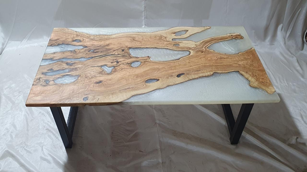 24 Epoxy Resin River Coffee Table Top / Epoxy Wooden Round Table Top