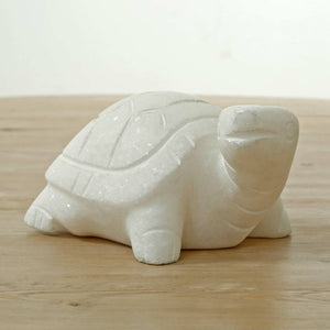 Handmade White Marble Turtle