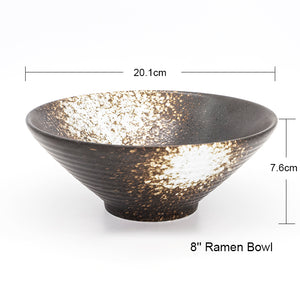 Ramen Bowl Stone Grain Ceramic| Handmade