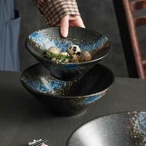 Ramen Bowl Stone Grain Ceramic| Handmade