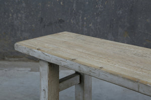 Reclaimed Wood Bench Antique off White (Multiple Lengths).
