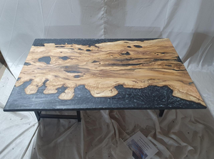 Epoxy Resin Olive Wood Rectangular Coffee Table/Modern Table Gray 50 X 31.5 X 19.5 inches Handmade