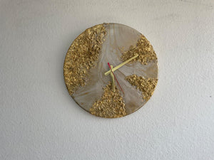 Epoxy 16 inches Round Clock with Glitter Hand made ( Multiple Style )