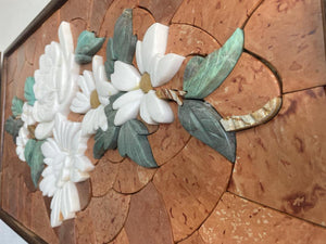 Flowers Marble Mosaic 3D Wall Art (Natural Stone) Hand made