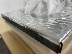 Hammered Aluminum & Acrylic Tissue Box 9.5X5.5X3.5 inches Handmade