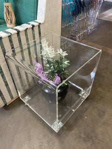 Clear Transparent Coffee Table / Clear Side Table / Clear End Table / Clear Accent Table / Coffee Table on Wheels / Indoor Planter /Handmade