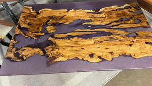 Purple epoxy table