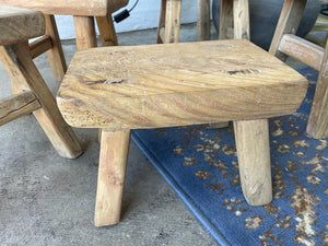 old wooden mini stool 