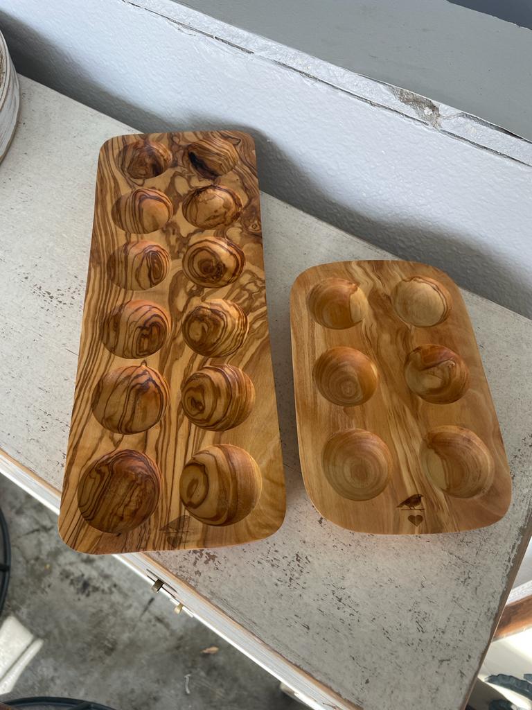 Olive Wood Egg Holder/ Wooden Egg Storage/ Handmade Gift