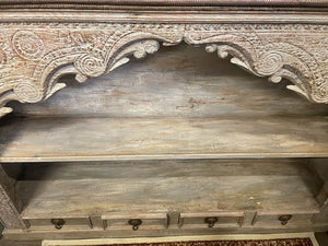 Handmade Vintage Antique Teak Wood Buffet| Indian Console Table| Carved Buffet| Decorative Buffet | Rustic Buffet| Indian Buffet