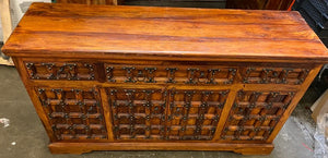Handmade Vintage Antique Solid Wood Buffet| Indian Sideboard| Carved Buffet| Decorative Buffet | Rustic Buffet| Indian Buffet
