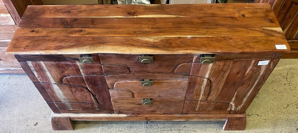 Handmade Vintage Antique Solid Wood Buffet| Indian Sideboard| Hand Carved Buffet| Decorative Buffet | Rustic Buffet| Indian Console Table