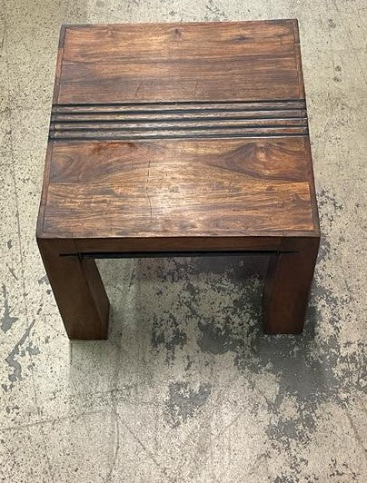 Handmade Vintage Antique Solid Wood Side Table | Indian Accent Table| Carved End Table | Decorative End Table