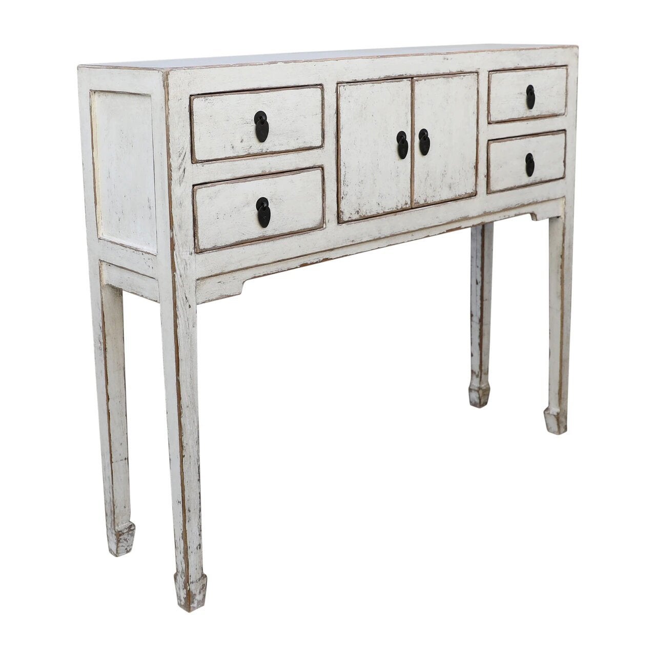 Antique Four Drawers Console Table Antique off White ( HANDMADE ).