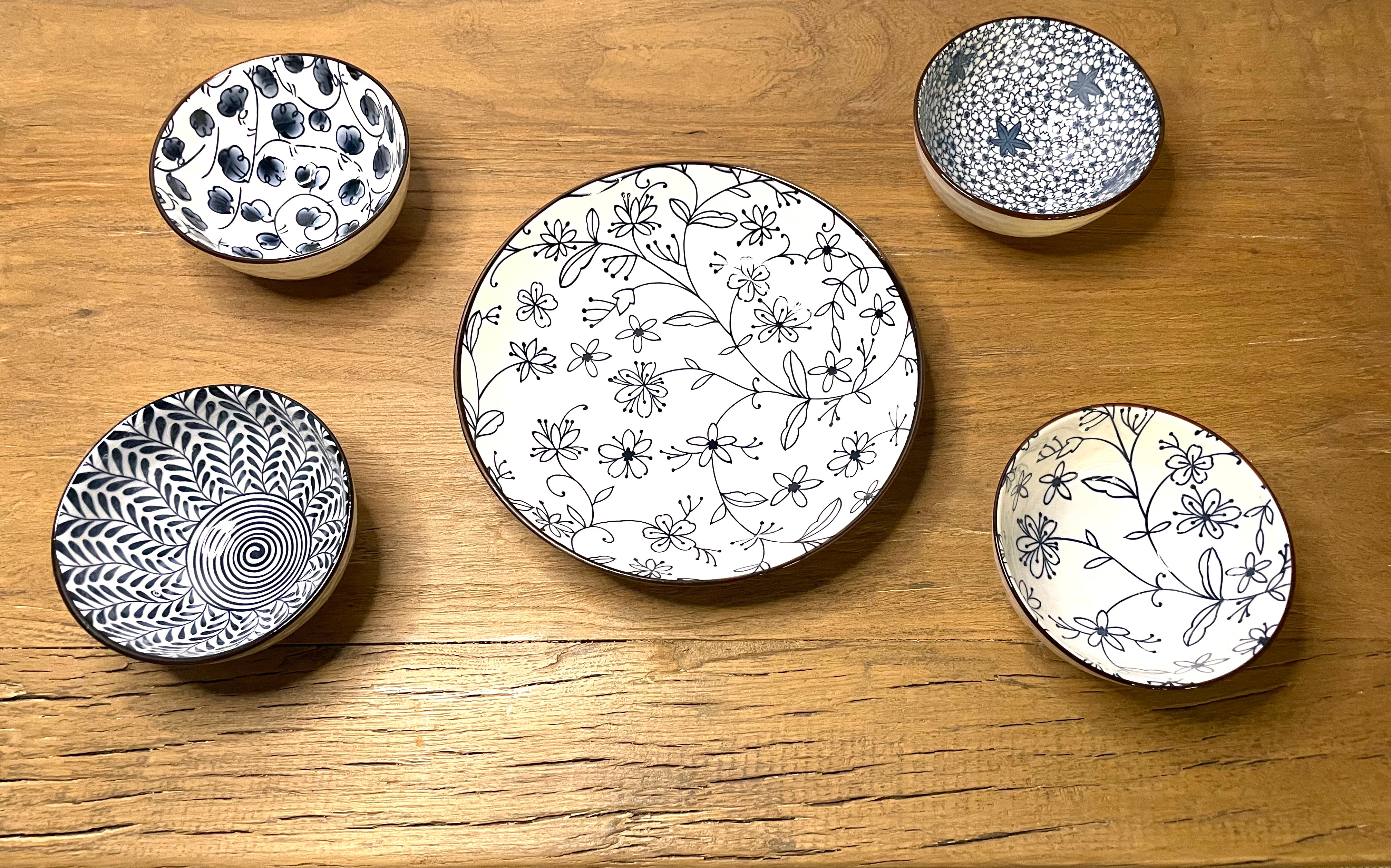 Ceramic Japanese Soup bowls Rice bowls Noodle Bowls Poke Bowls decorative / GIFT SET