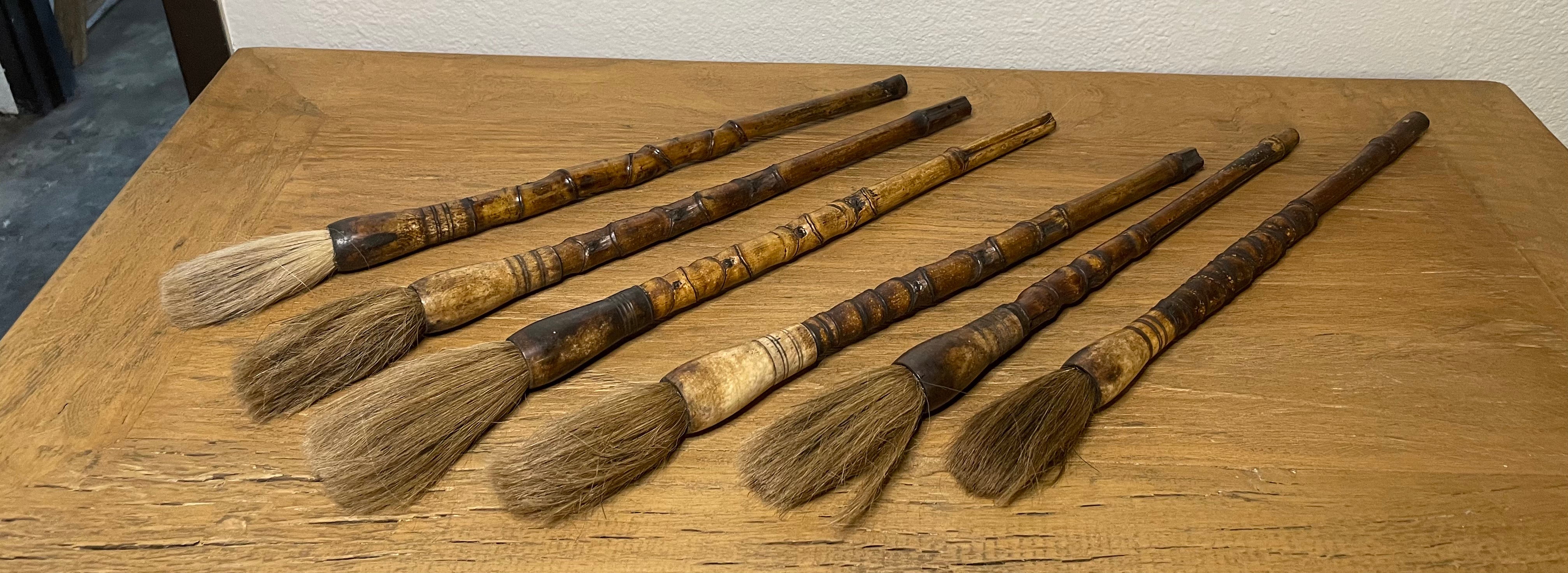 Brown Arhat Bamboo Calligraphy Brush