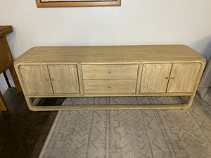 Ming Media Console with Drawers Weathered whitewash 71x18x24