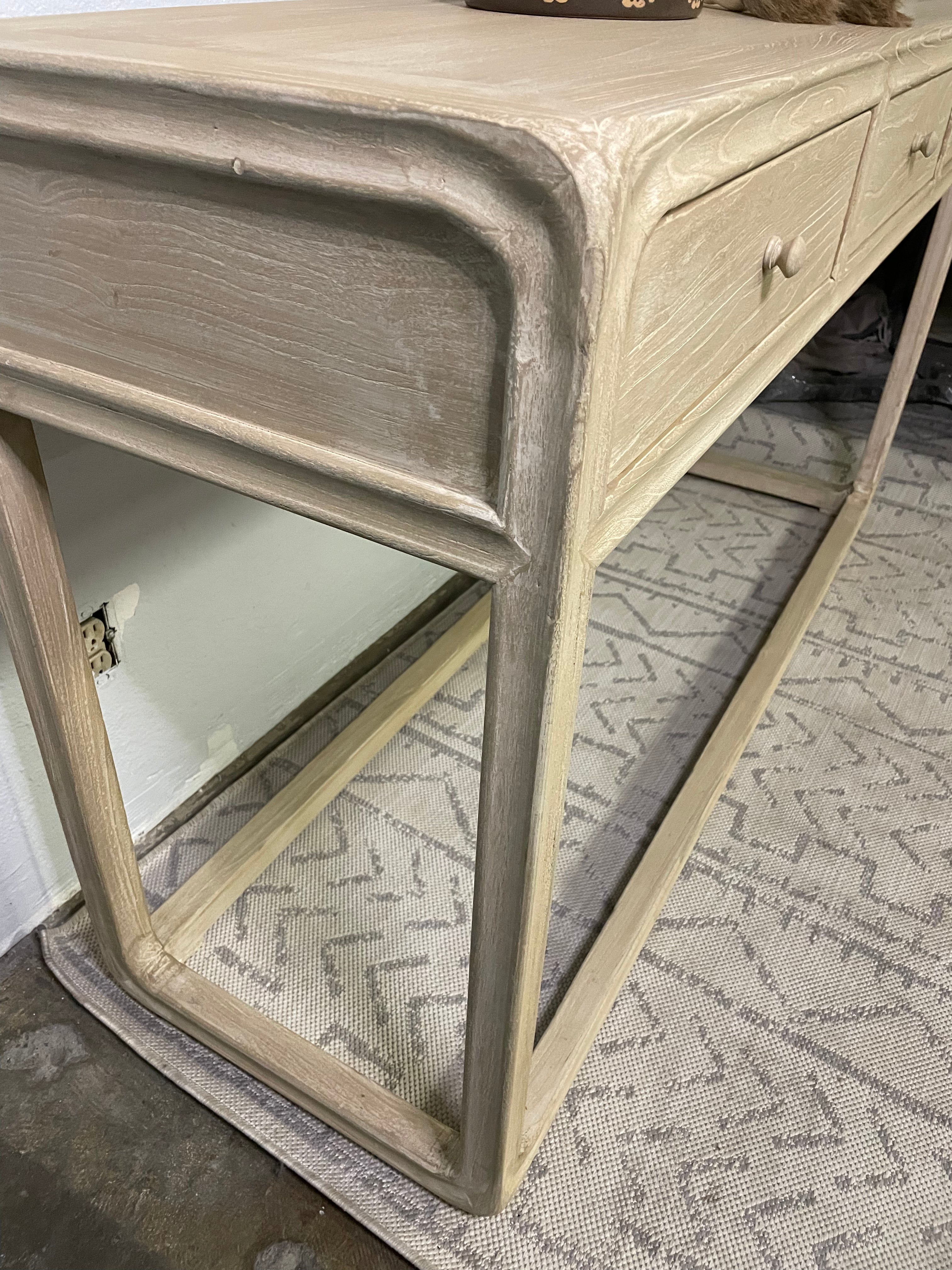 Hand made Ming Console Table With 3 Drawers-Weathered / multiple sizes and color