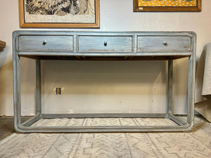 Hand made Ming Console Table With 3 Drawers-Weathered / multiple sizes and color