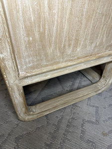 Ming Media Console with Drawers Weathered whitewash 71x18x24