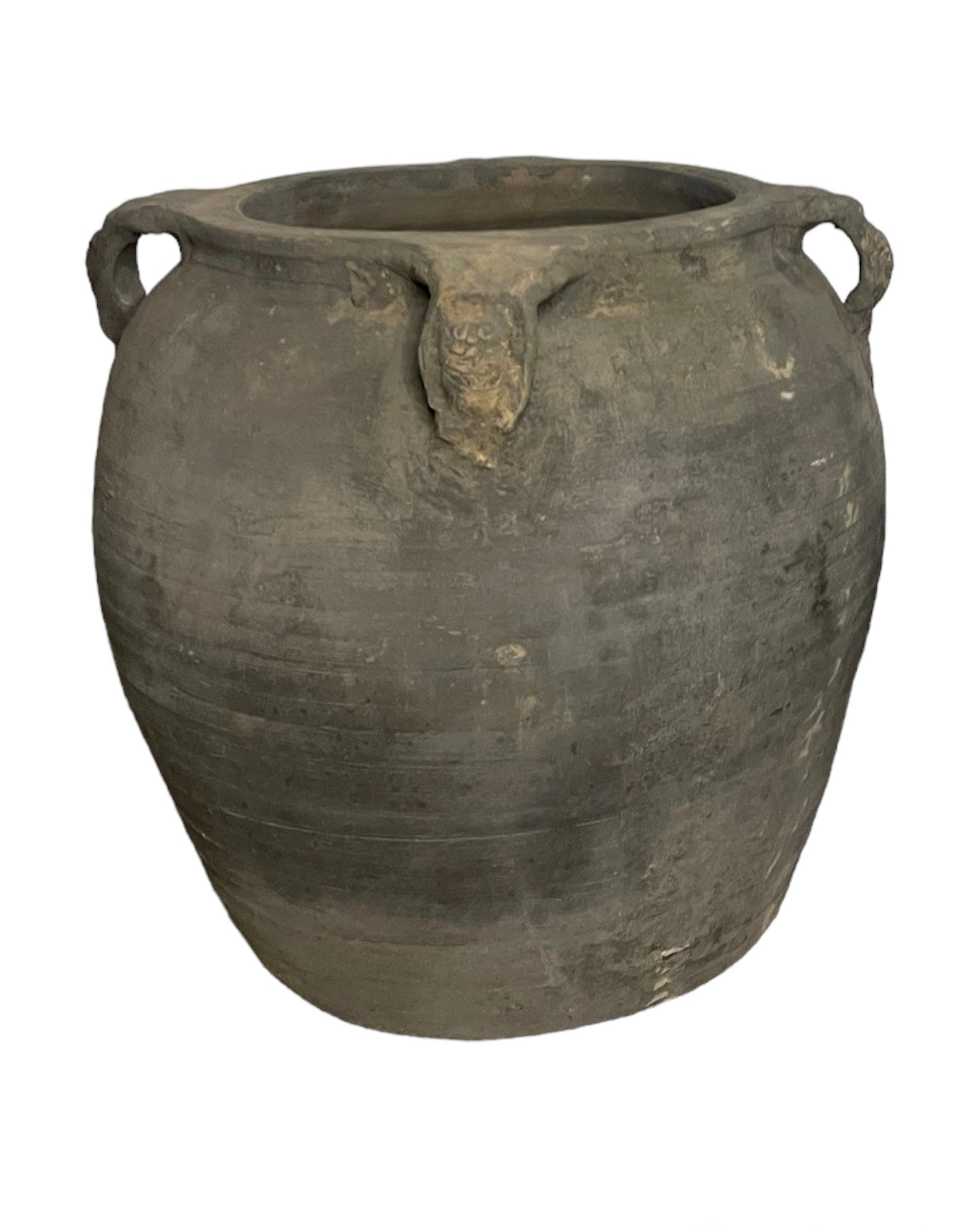 Handmade Earthy Gray Pottery Pot ( Unique )