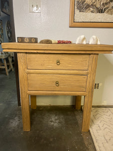 35" Vintage Handmade Two Drawers Console