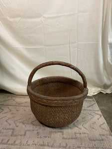 Handmade Vintage Tall Willow Basket